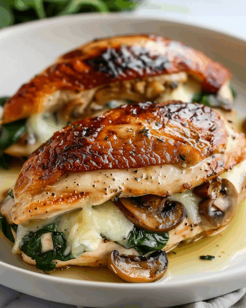 Healthy Mushroom-Stuffed Chicken Breast