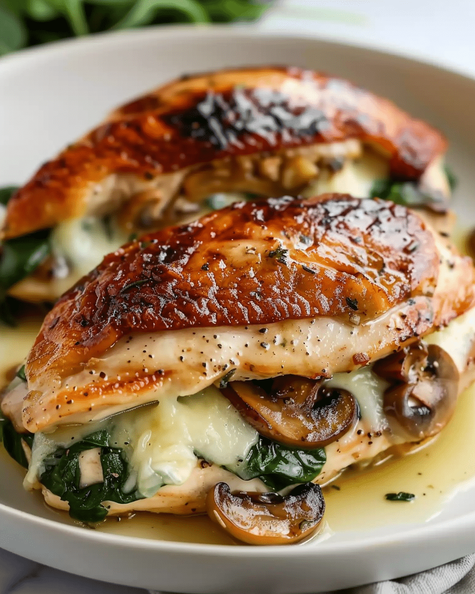 Healthy Mushroom-Stuffed Chicken Breast