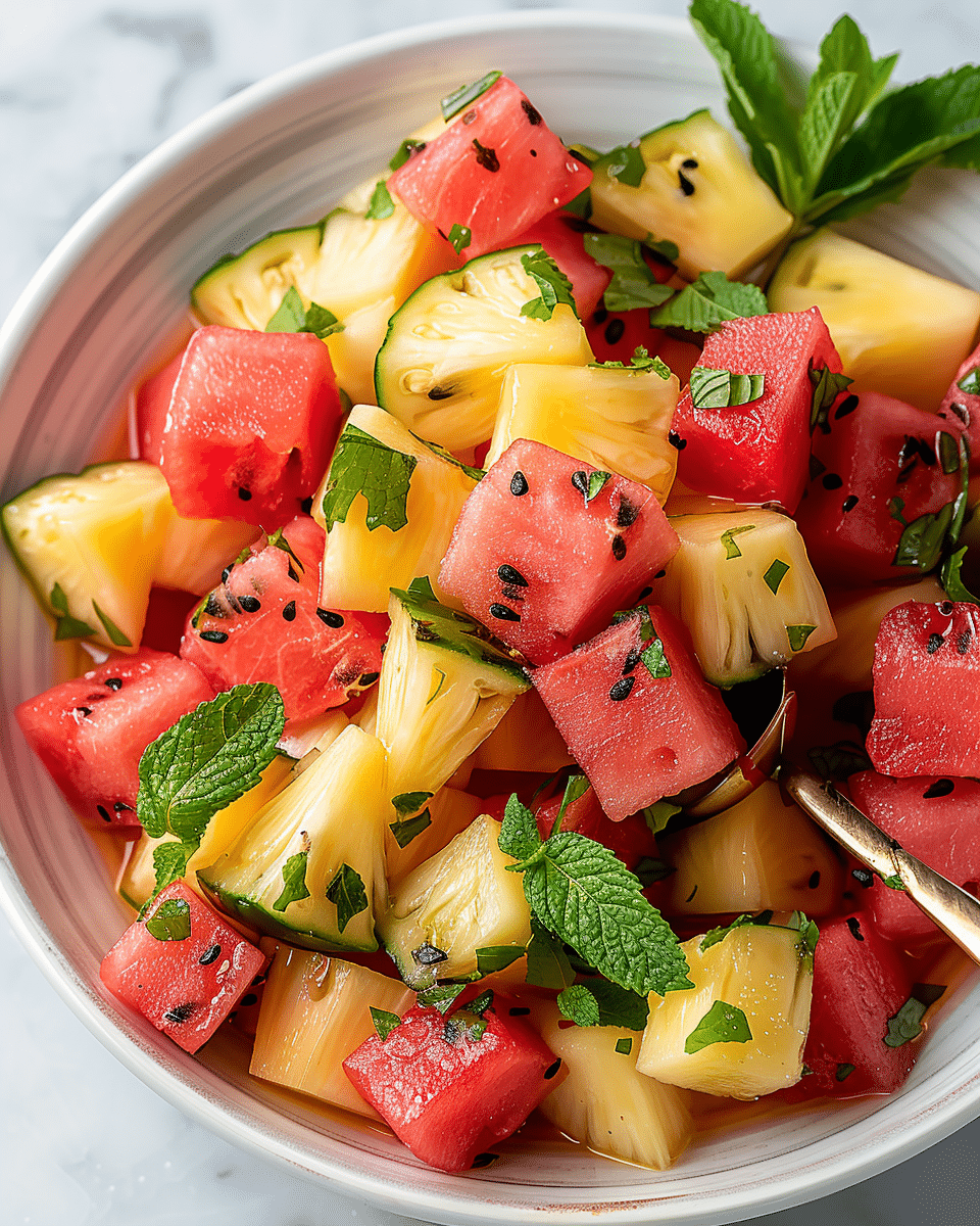 Watermelon Pineapple Salad