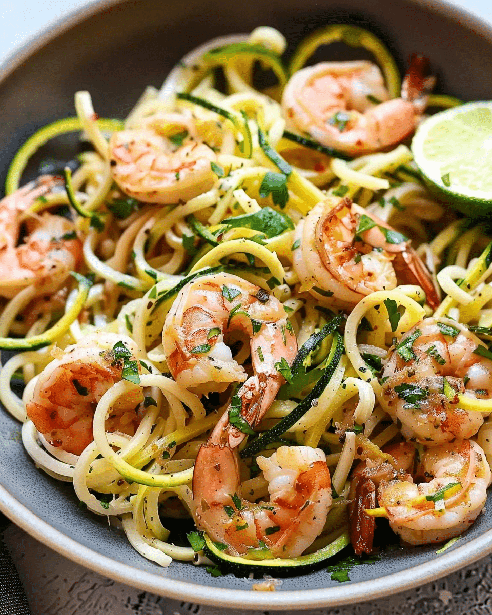 15-Minute Garlic Shrimp Zoodles