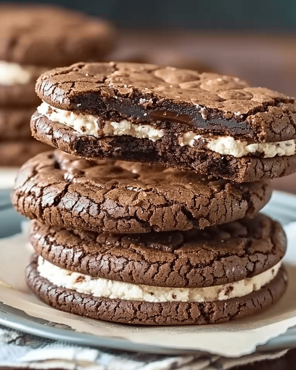 Brownie Cookie Dough Sandwich Cookies