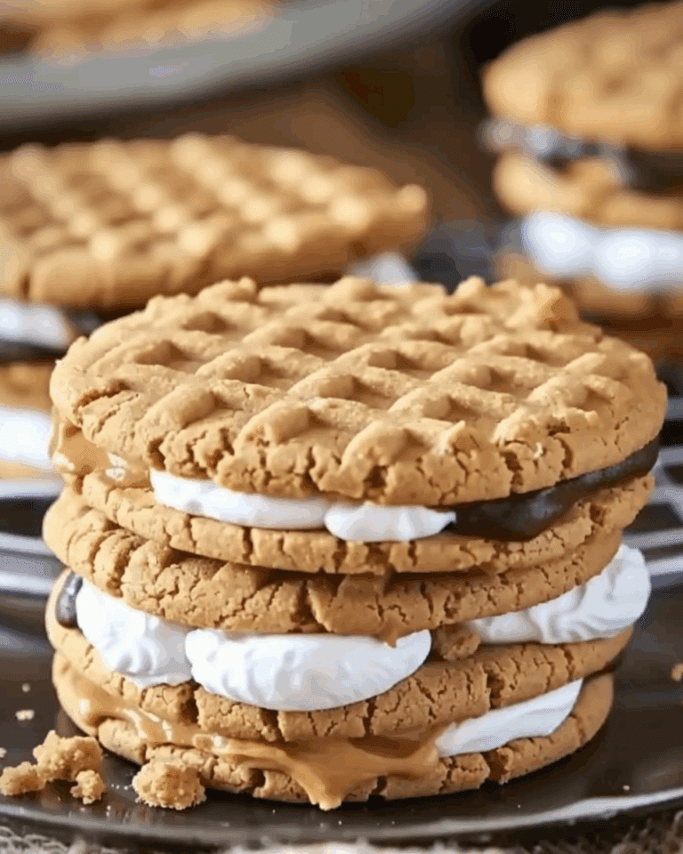 Peanut Butter S’mores Sandwich Cookies