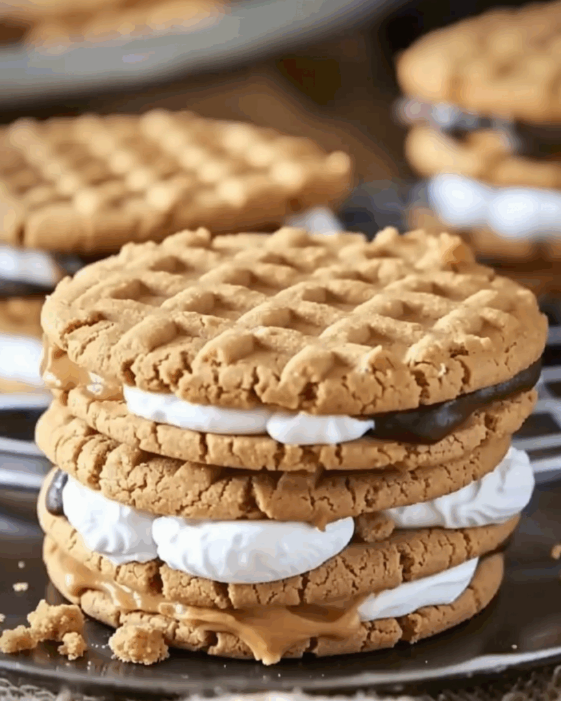 Peanut Butter S’mores Sandwich Cookies