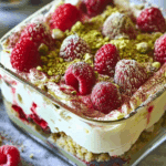 White Chocolate Raspberry Pistachio Tiramisu