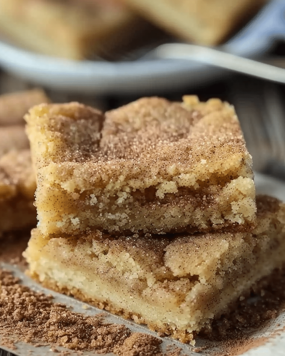 Chewy Snickerdoodle Cookie Bars