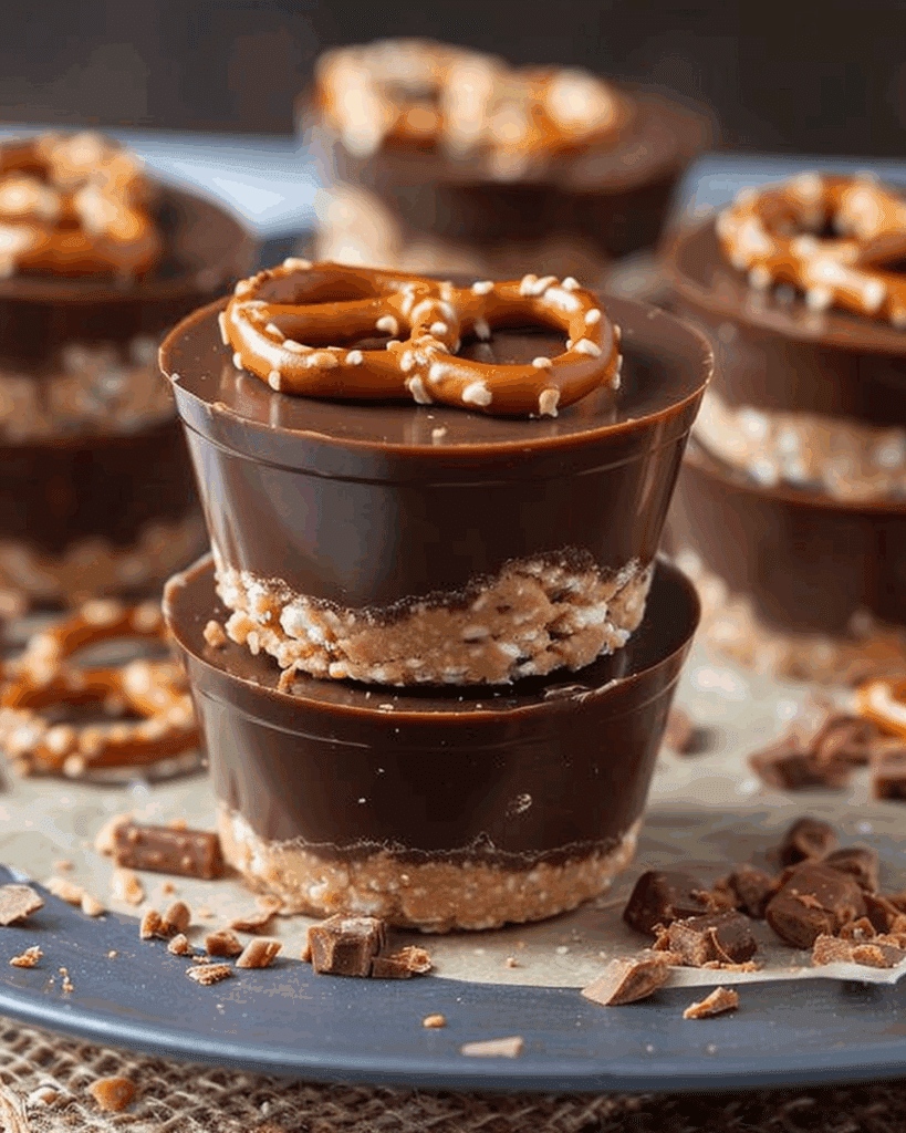 Peanut Butter Pretzel Protein Cups