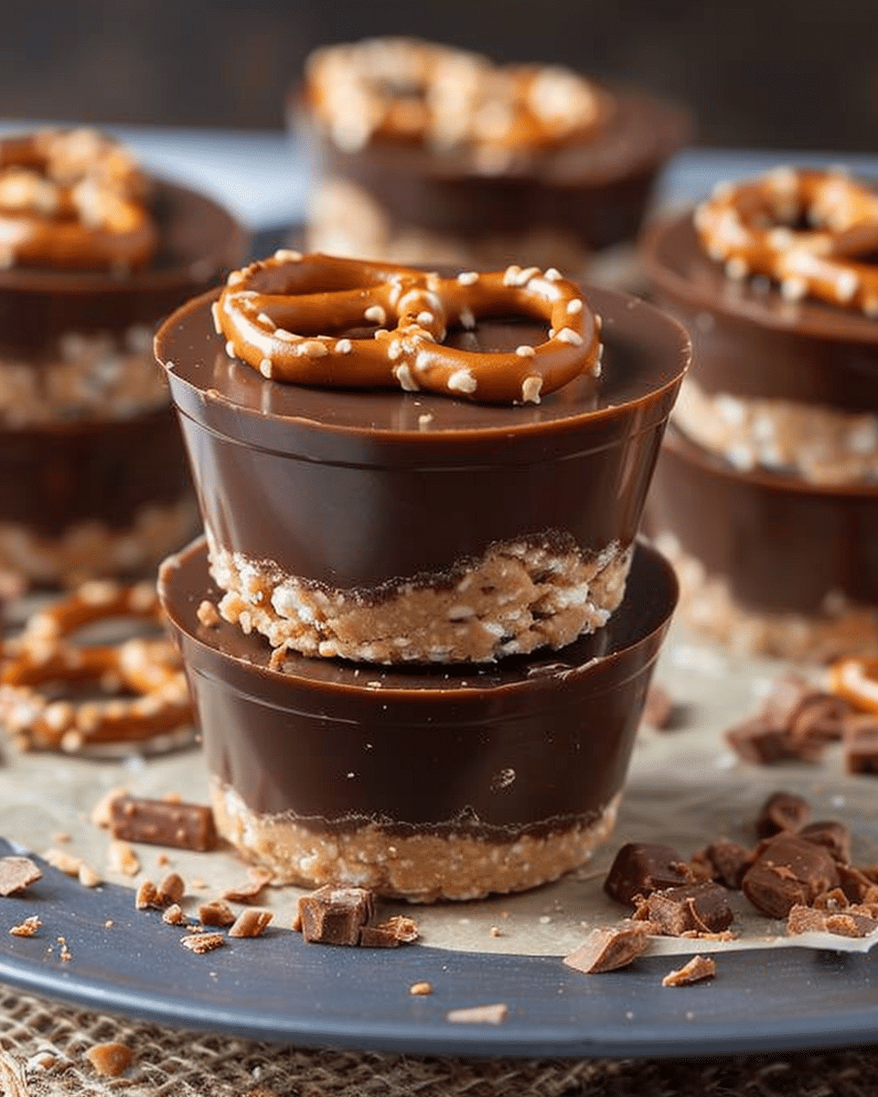 Peanut Butter Pretzel Protein Cups