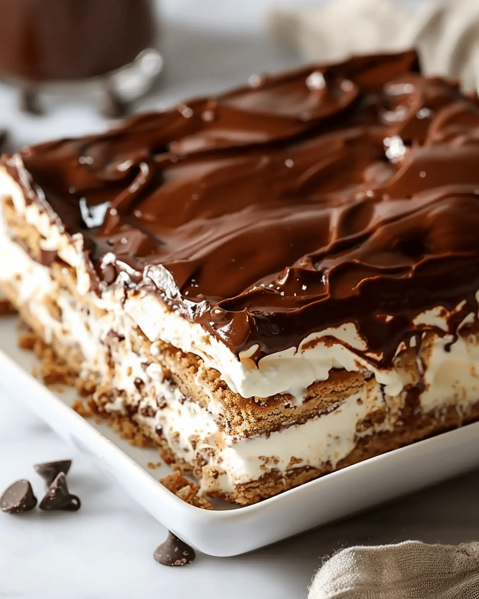 No-Bake Chocolate Eclair Cake Recipe
