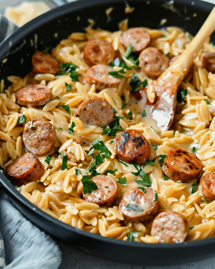 Creamy Chicken Sausage Orzo: A One-Pan Meal