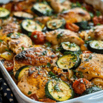 Mediterranean Chicken Zucchini Bake