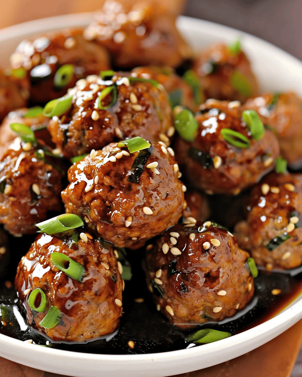 Asian Glazed Turkey Meatballs