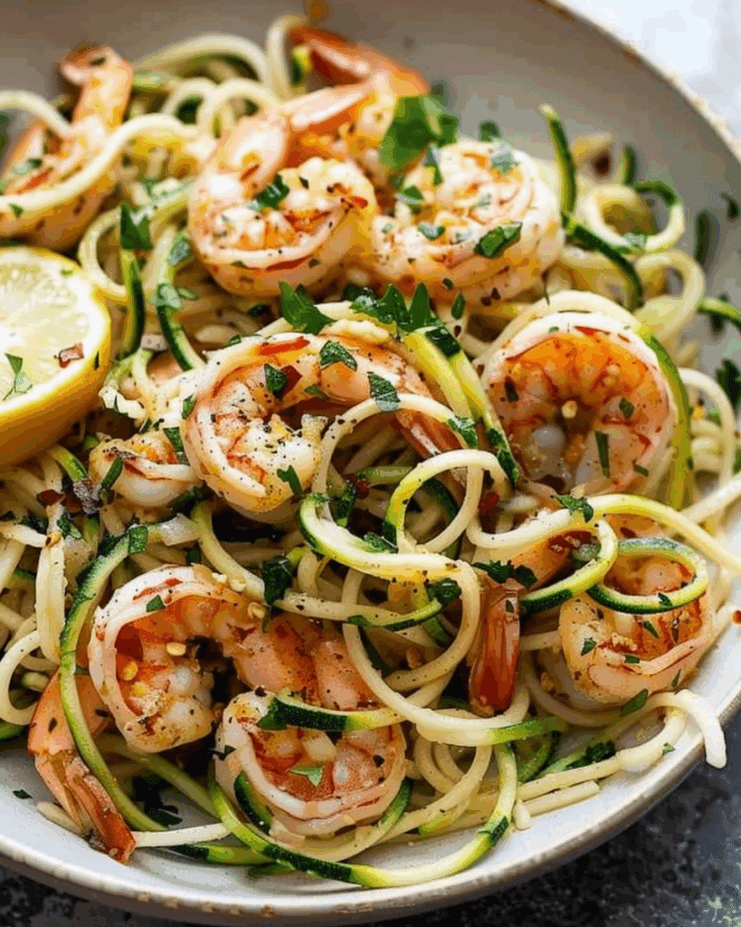15-Minute Garlic Shrimp Zoodles
