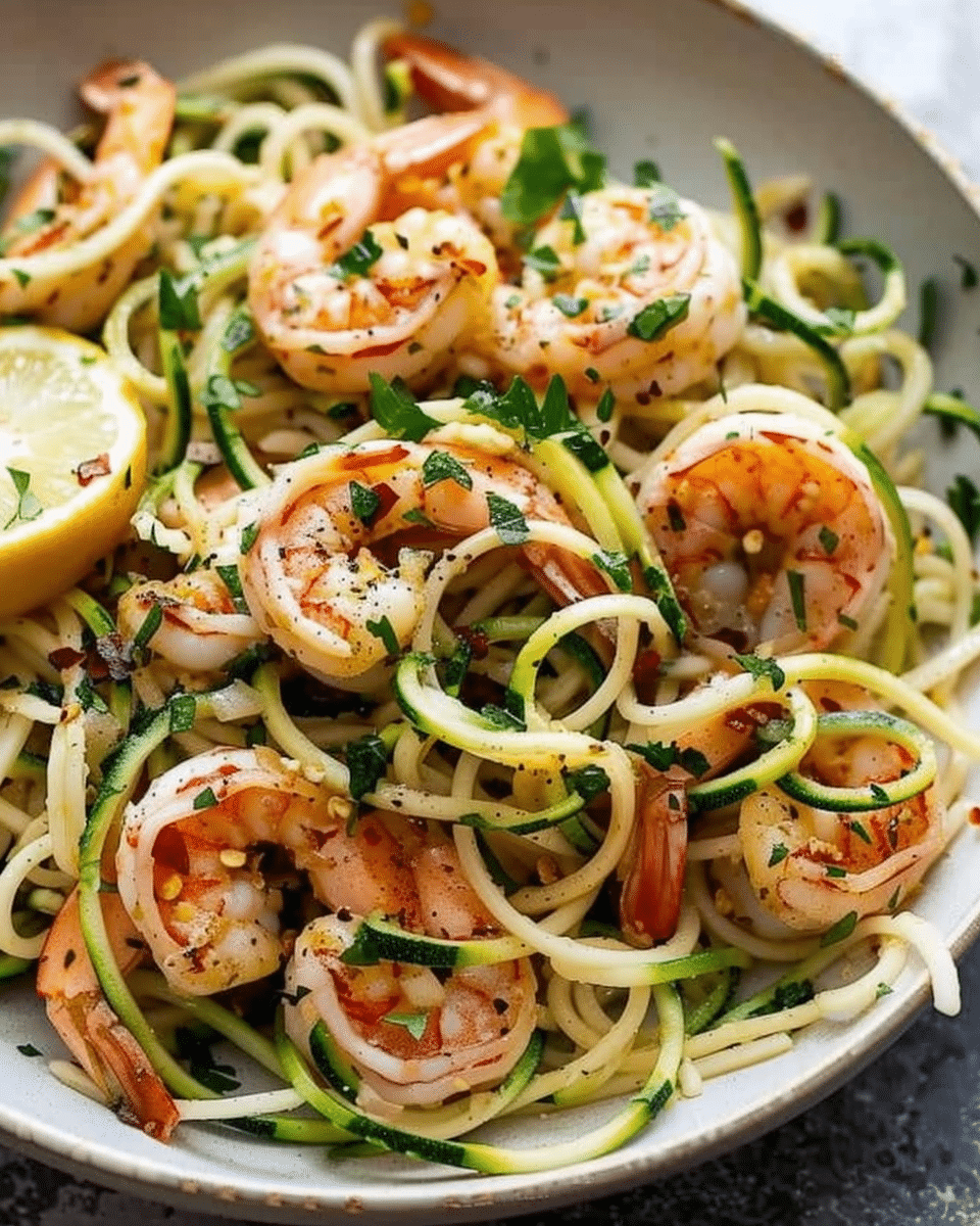 15-Minute Garlic Shrimp Zoodles