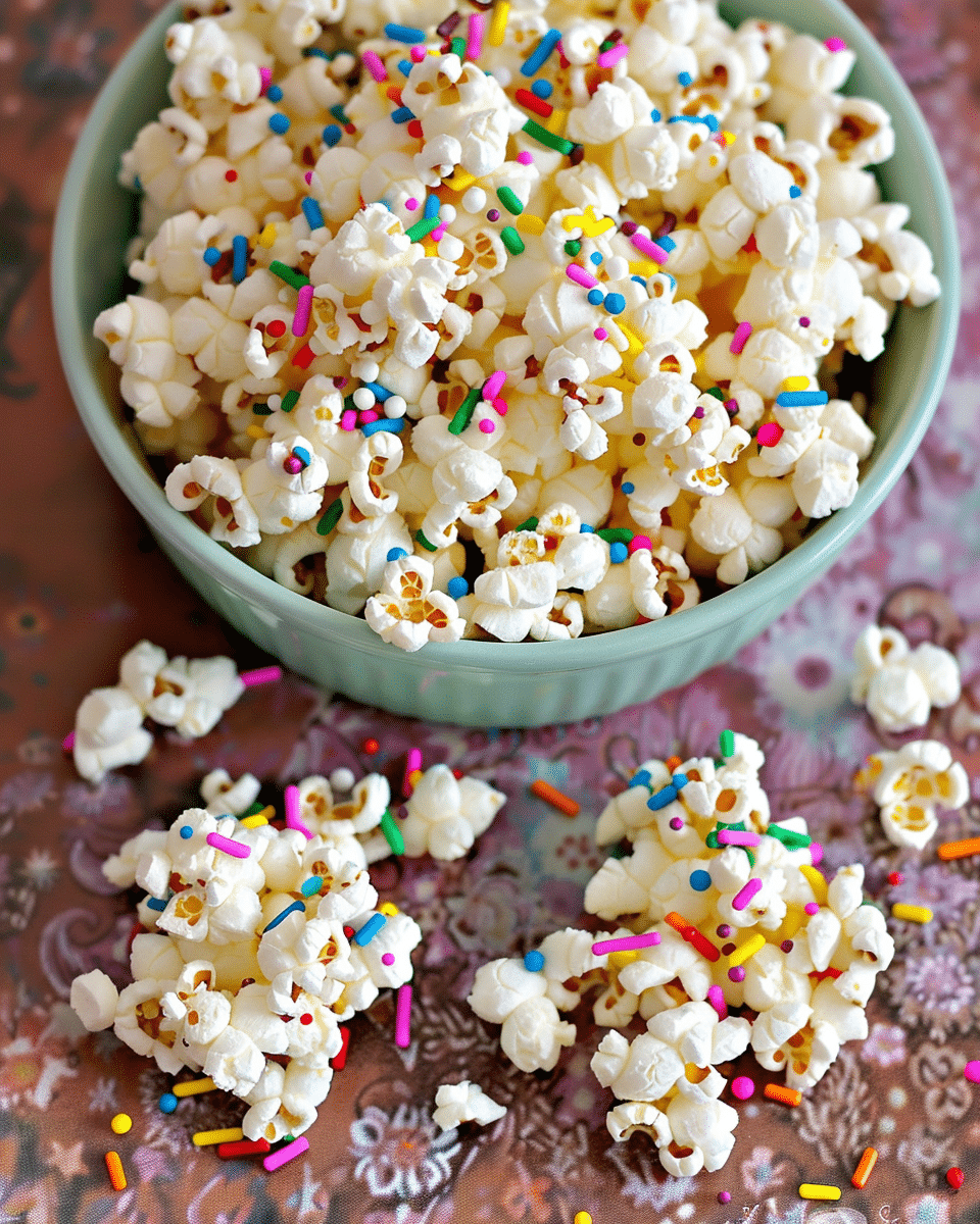 Funfetti Marshmallow Popcorn Treats