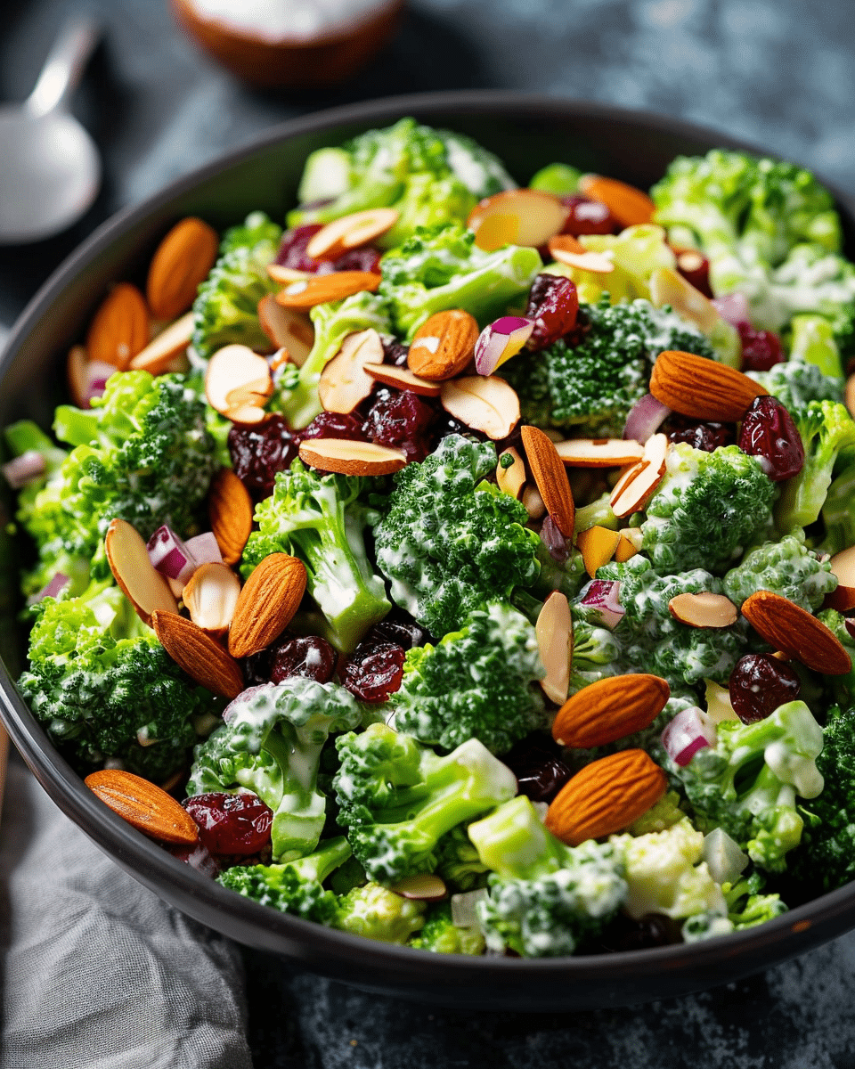 Cranberry Almond Broccoli Salad
