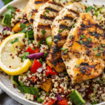 Grilled Lemon Herb Chicken with Quinoa Salad