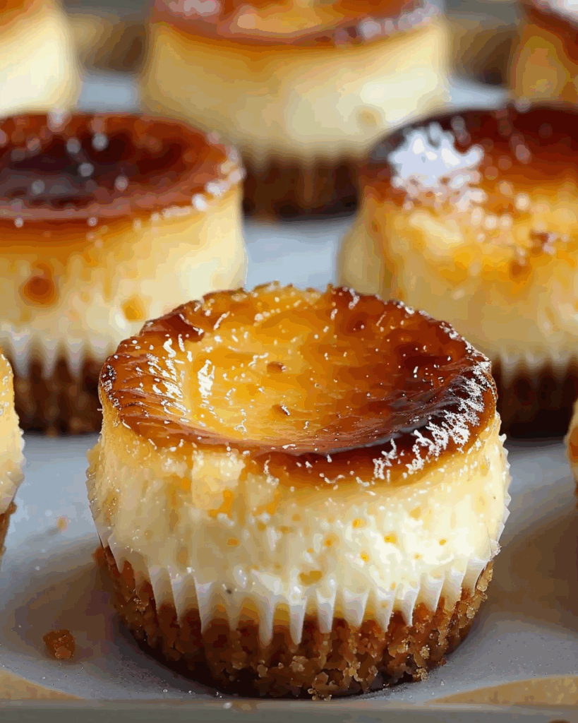 Mini Creme Brulee Cheesecakes