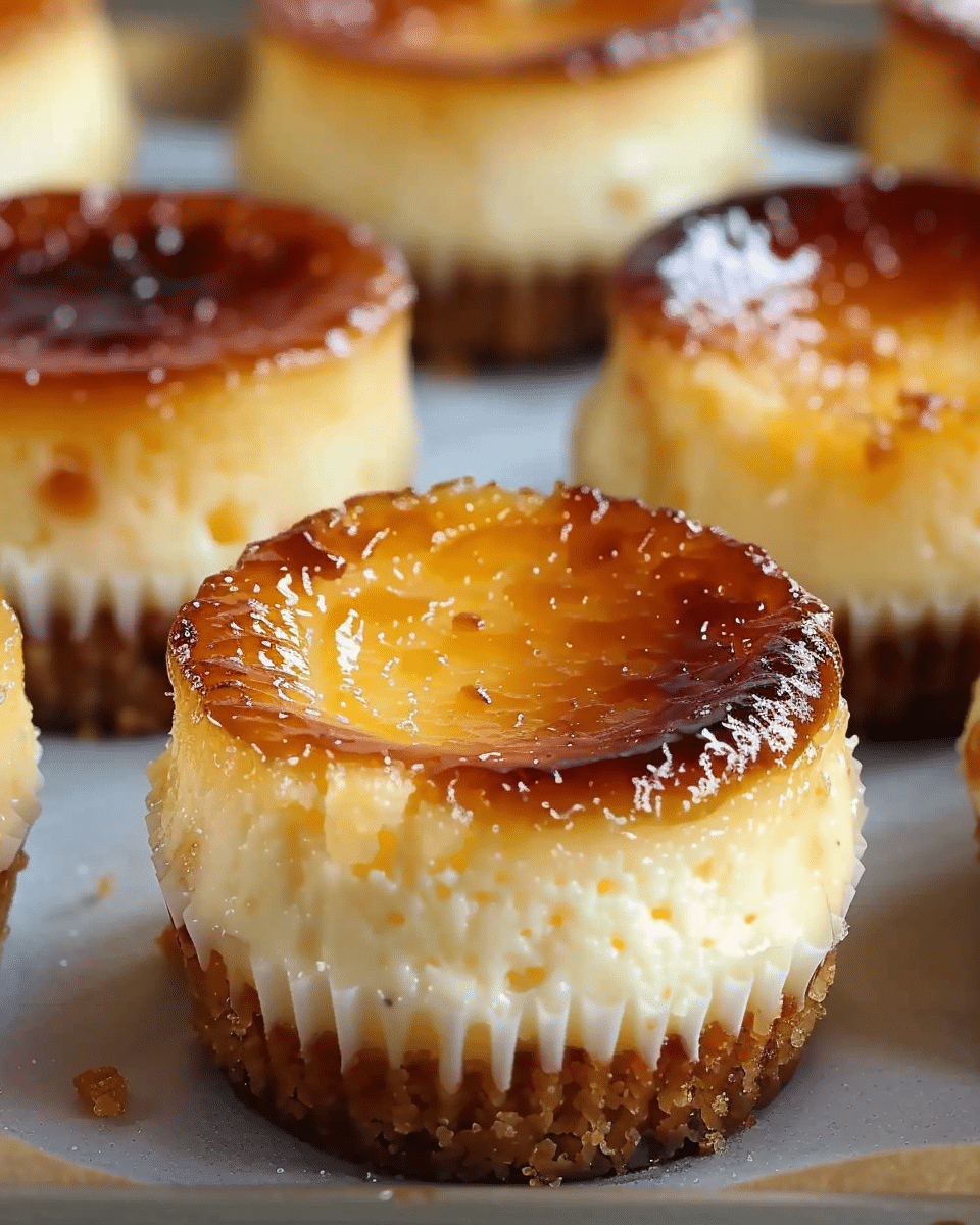 Mini Creme Brulee Cheesecakes