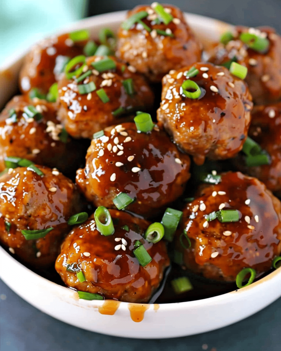 Asian Glazed Turkey Meatballs