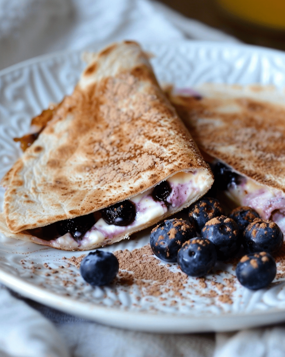 Blueberry Breakfast Quesadilla