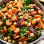 Chickpea Salad with Roasted Carrots
