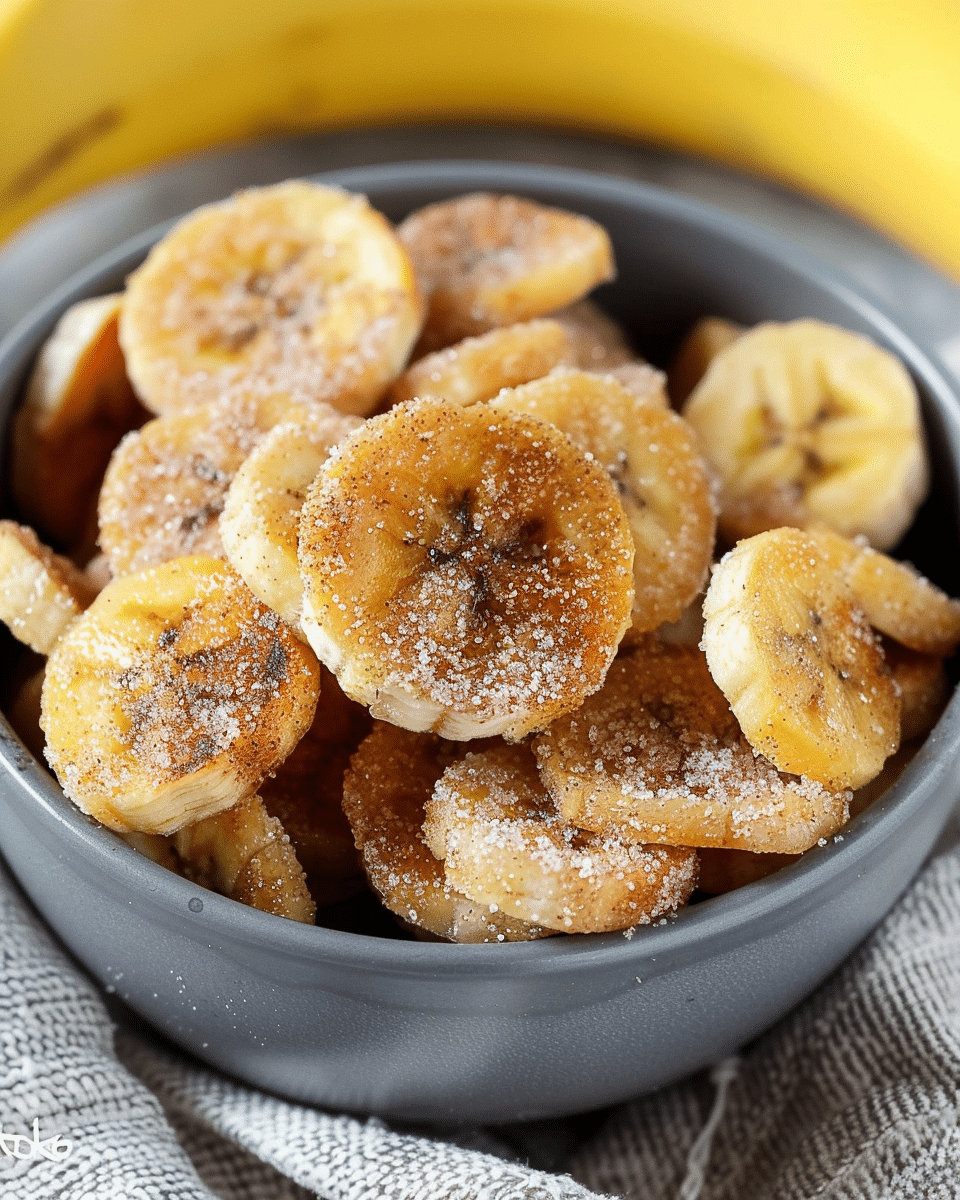 Cinnamon Sugar Air Fryer Banana Chips