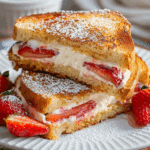 Fried Strawberry Cheesecake Sandwiches