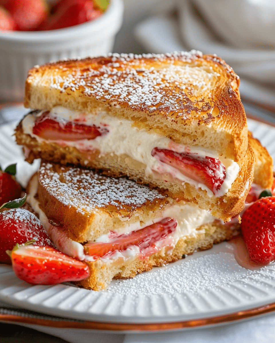 Fried Strawberry Cheesecake Sandwiches
