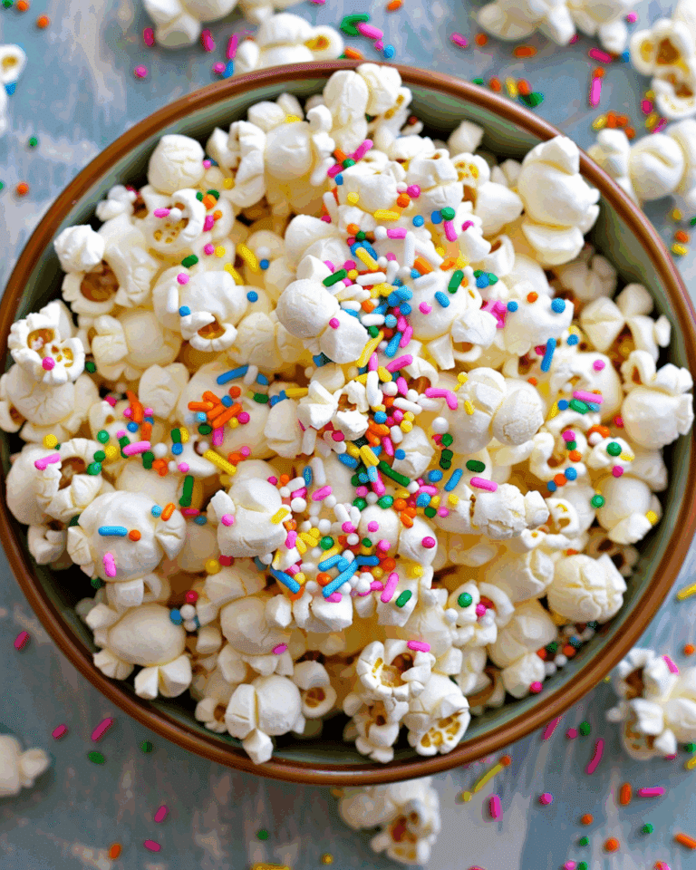 Funfetti Marshmallow Popcorn Treats