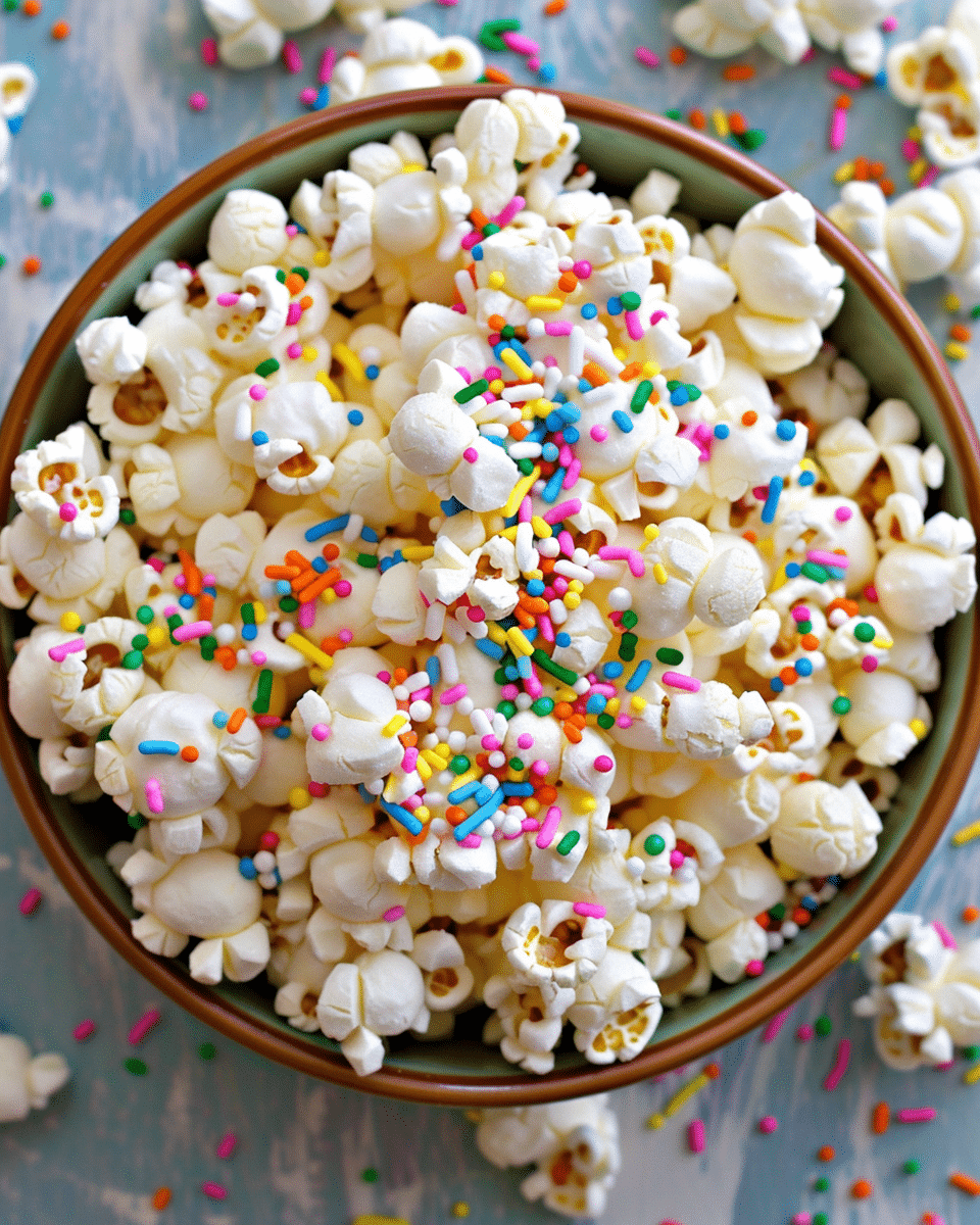Funfetti Marshmallow Popcorn Treats