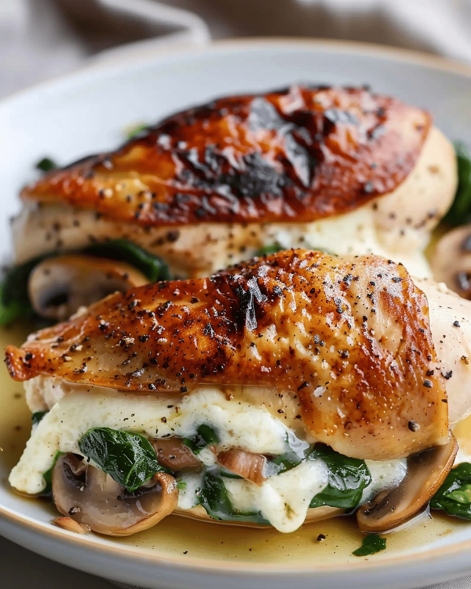 Healthy Mushroom-Stuffed Chicken Breast