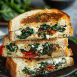 Mediterranean Spinach Grilled Cheese