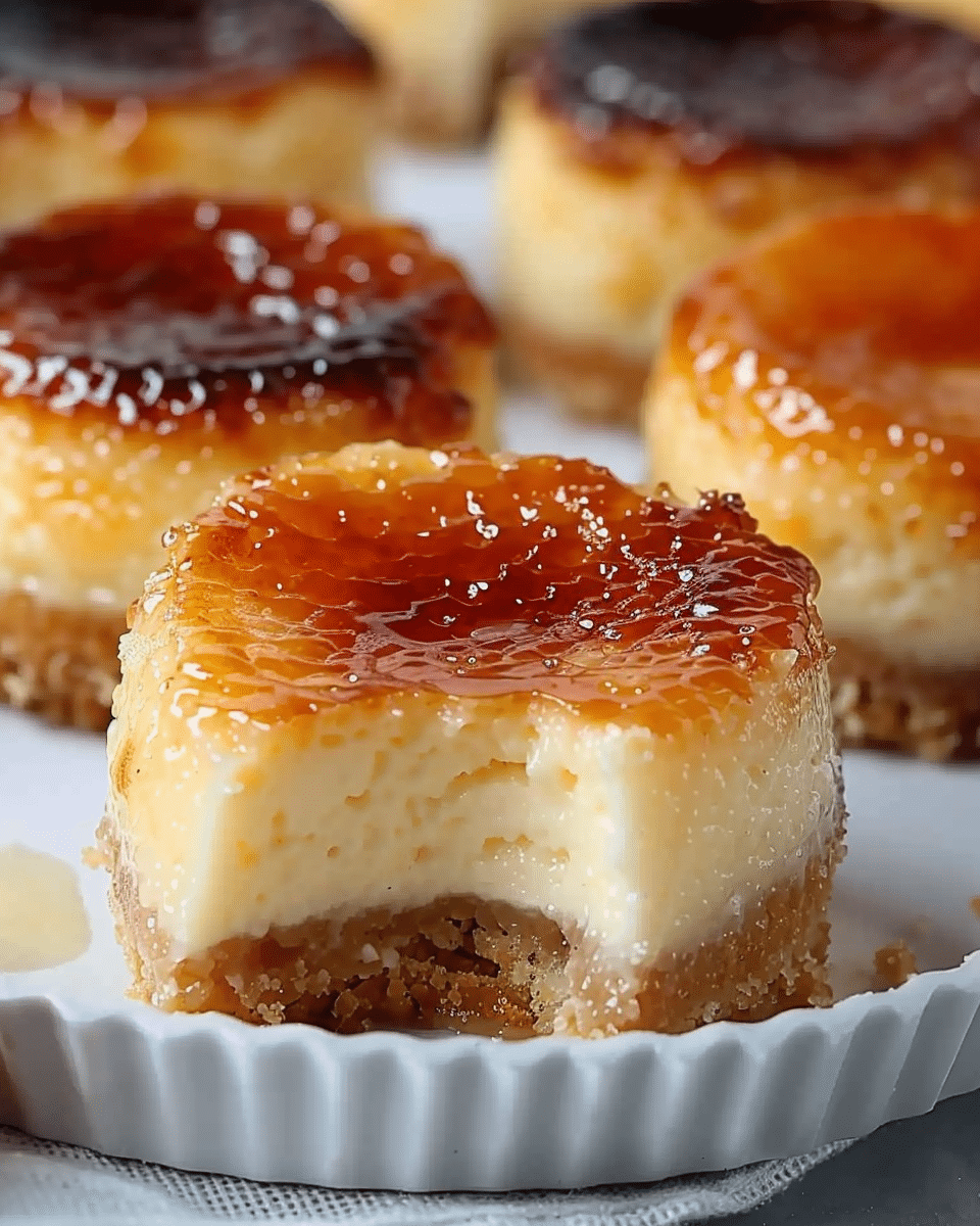 Mini Creme Brulee Cheesecakes