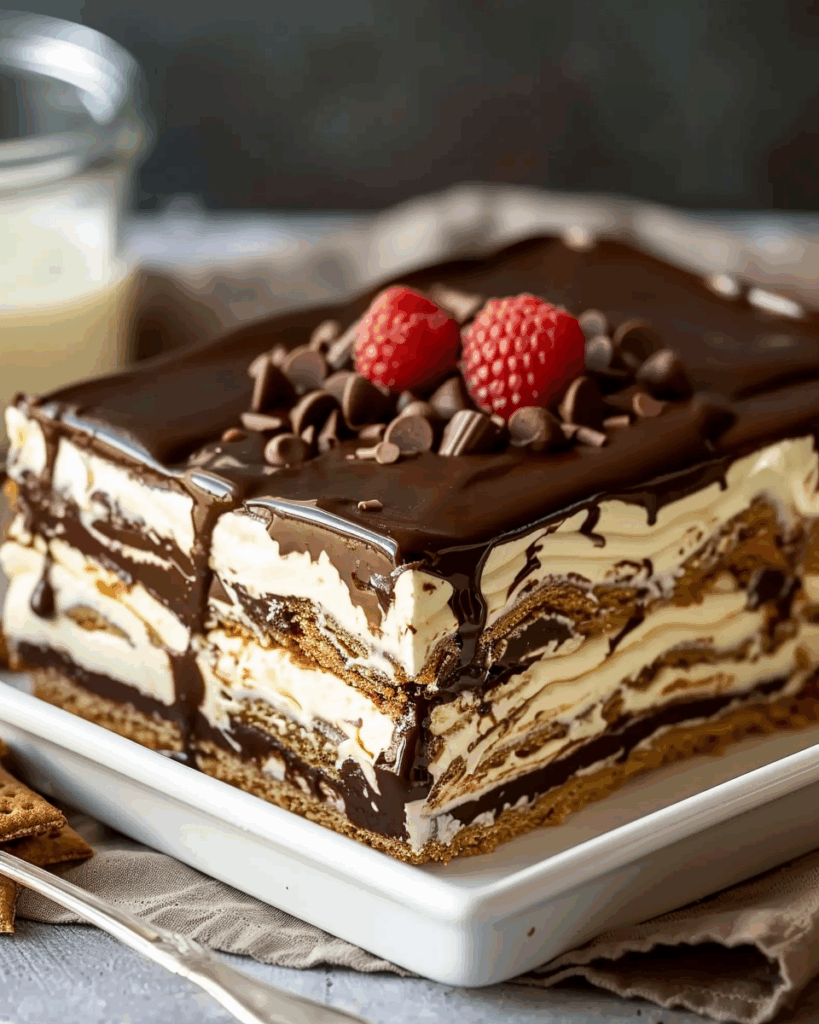 No-Bake Chocolate Eclair Cake Recipe