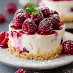 No Bake Lemon Raspberry Cheesecake