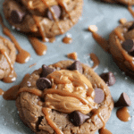 Peanut Butter Chocolate Caramel Cookies