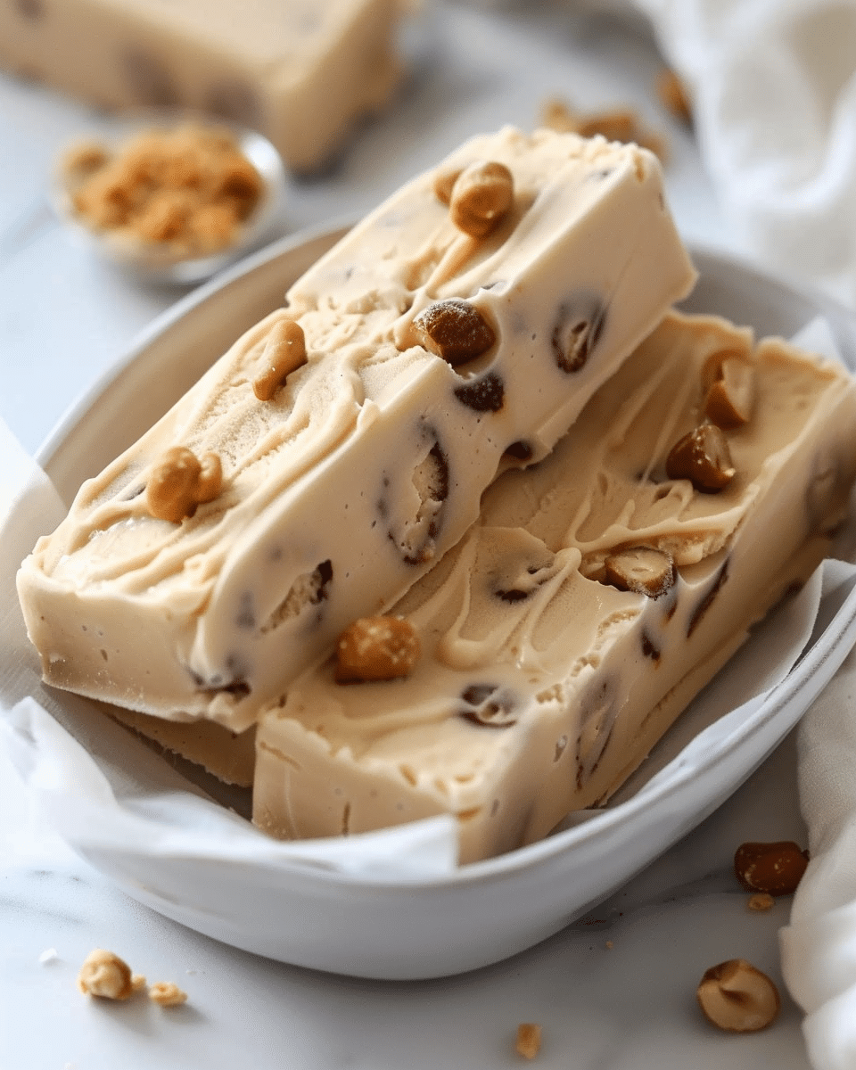 Peanut Butter Frozen Yogurt Bars