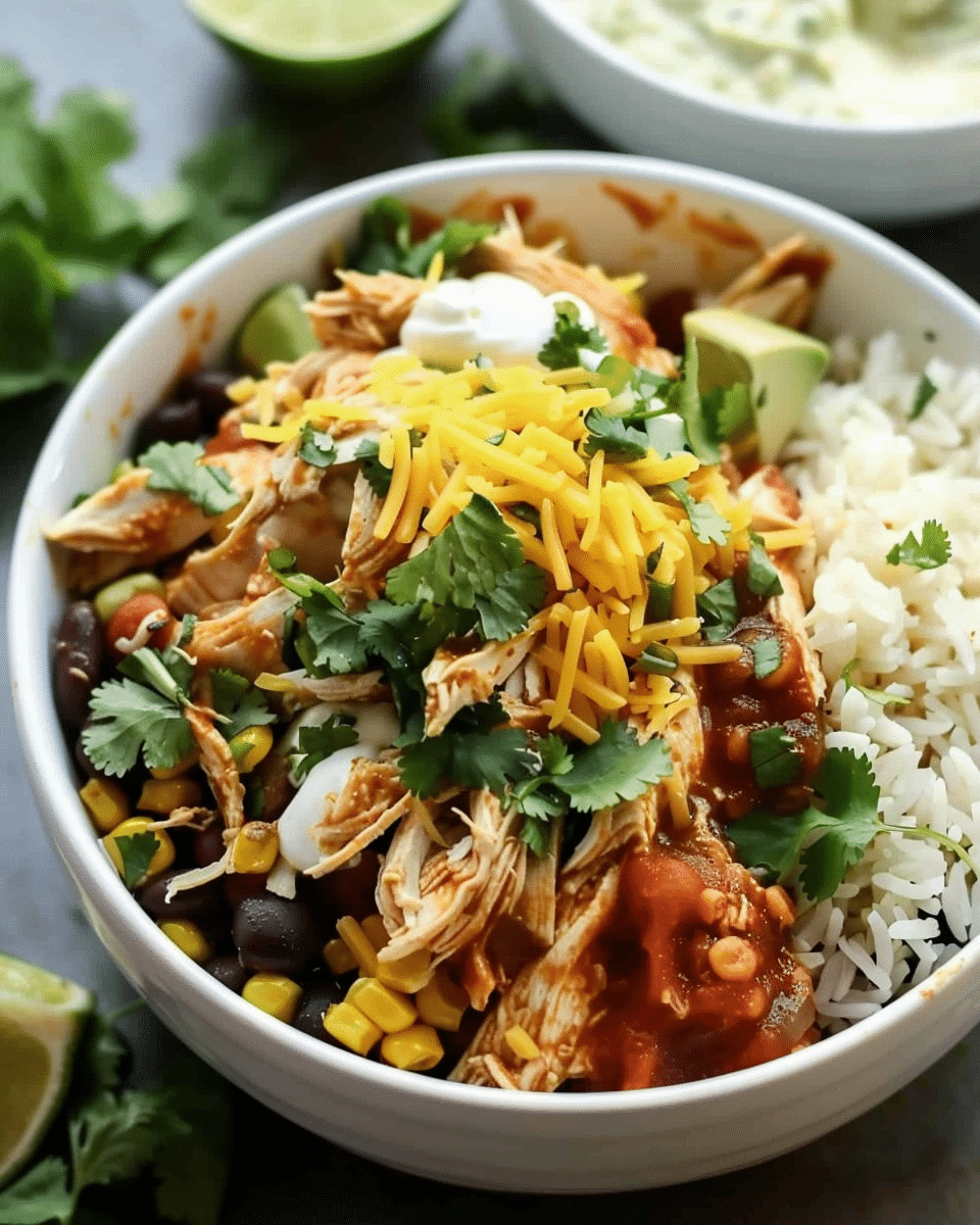 Slow Cooker Chicken Burrito Bowl