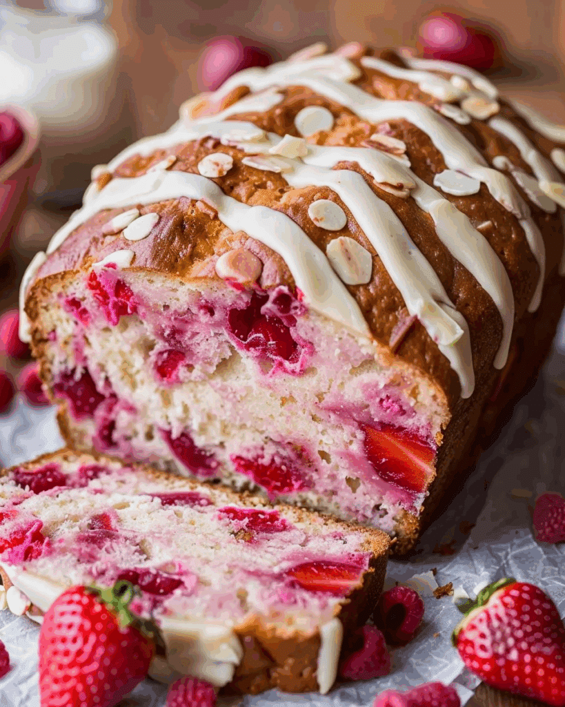 Valentine’s Day Sourdough White Chocolate Chip Strawberry Bread