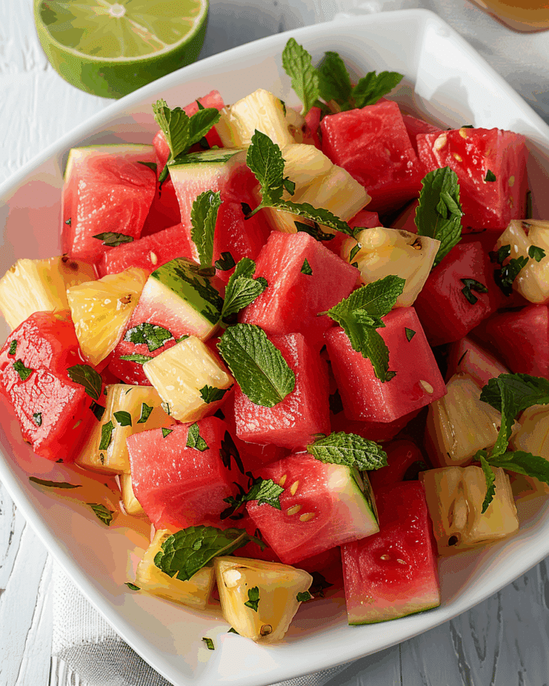 Watermelon Pineapple Salad