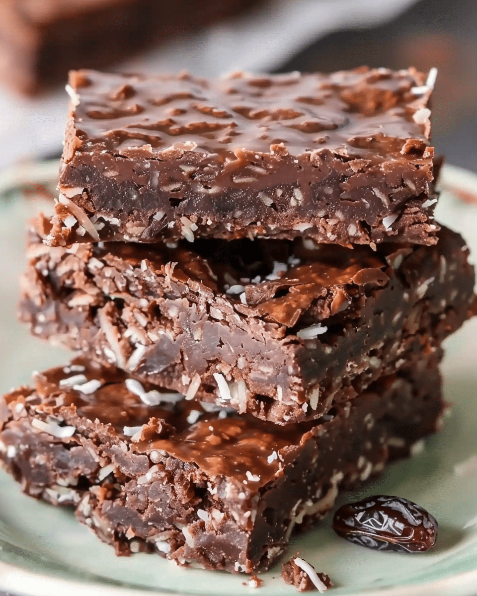 Chocolate Coconut Date Bars