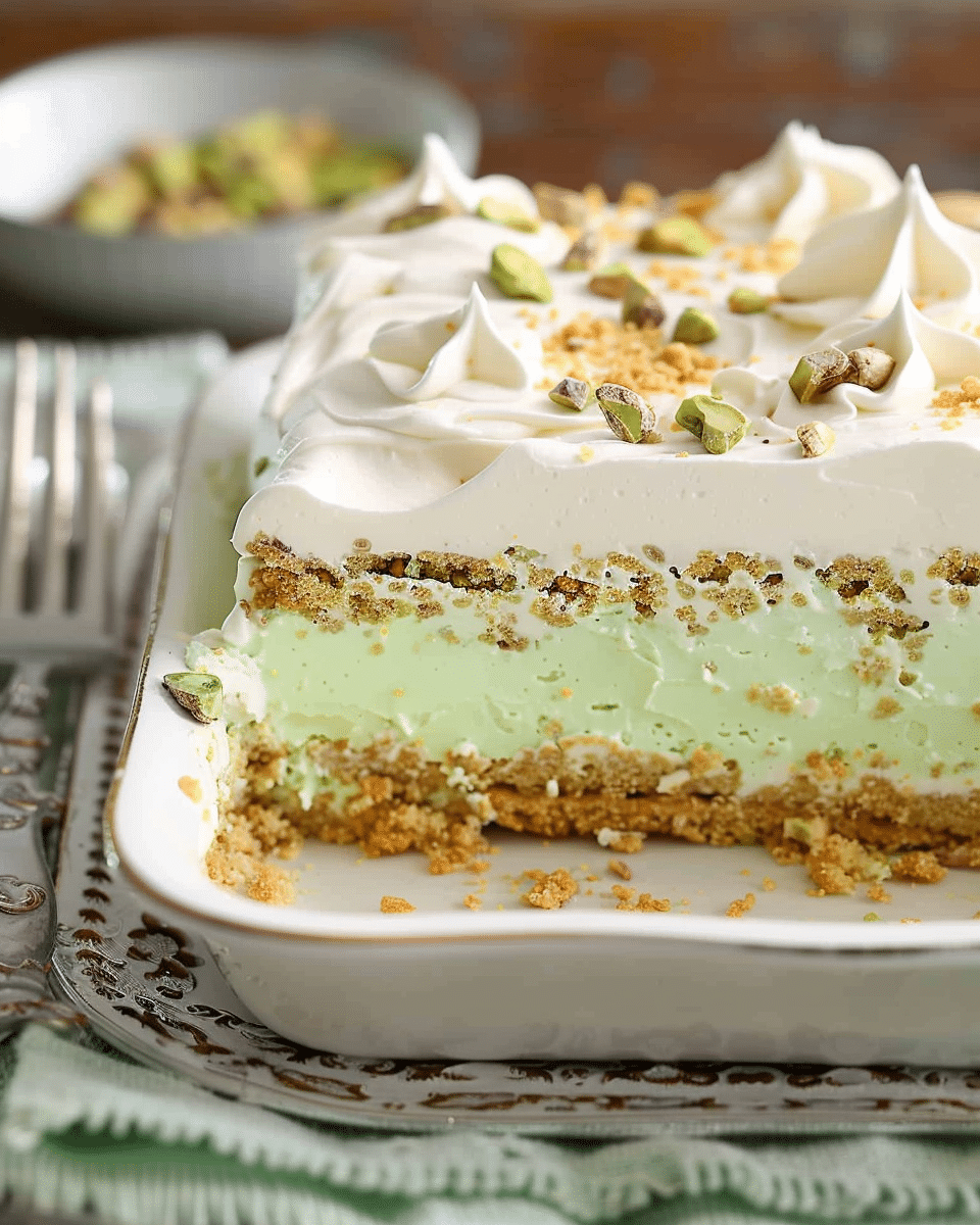 Pistachio Pudding Icebox Cake