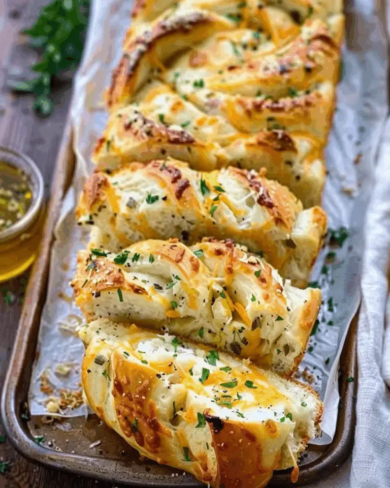 Swirled Garlic Herb and Cheese Bread