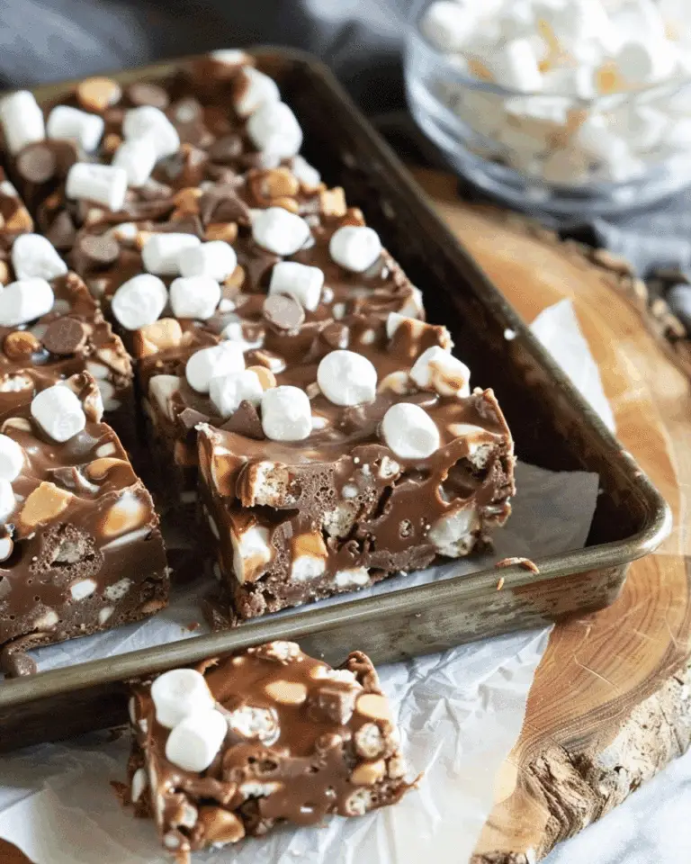 No Bake Rocky Road Squares