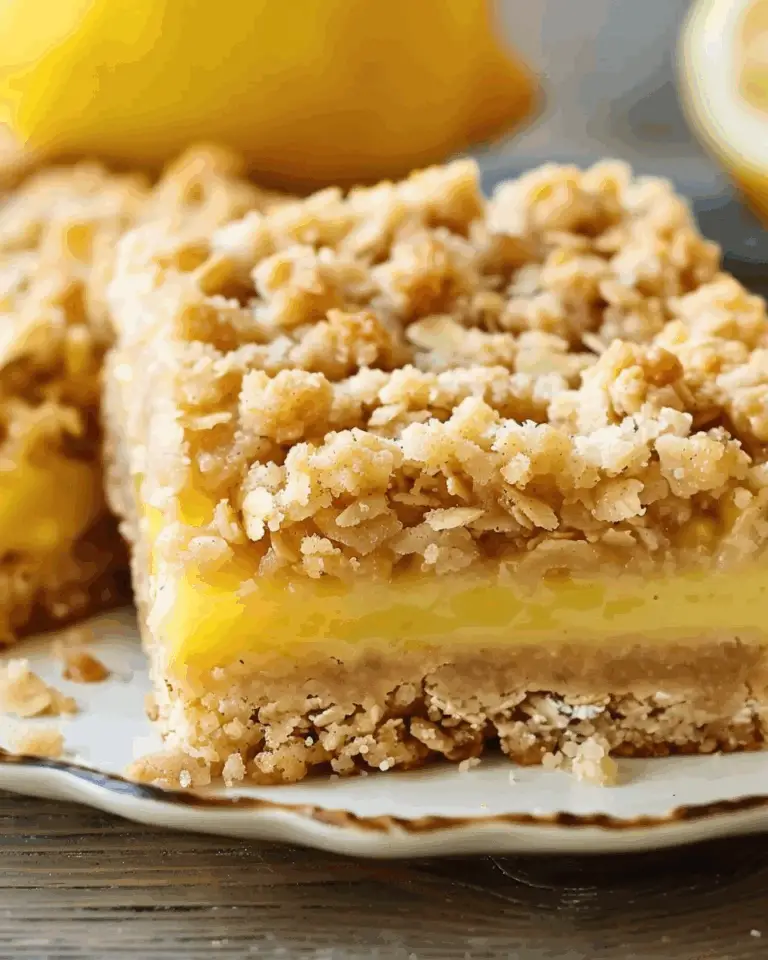 Lemon Oatmeal Crumble Bars