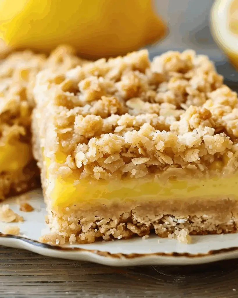 Lemon Oatmeal Crumble Bars