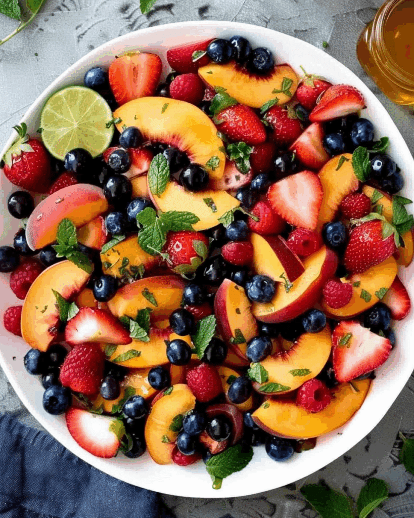Summer Peach Fruit Salad