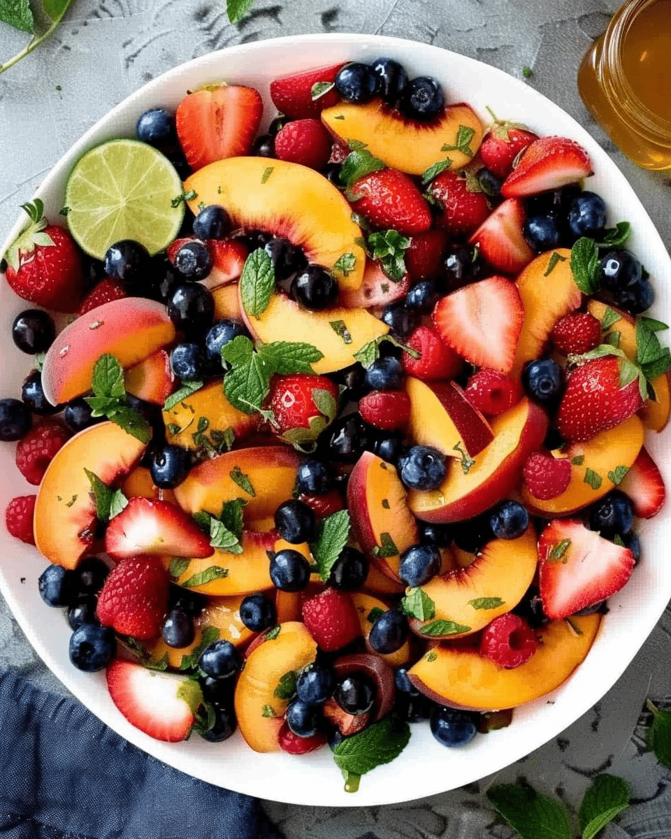Summer Peach Fruit Salad