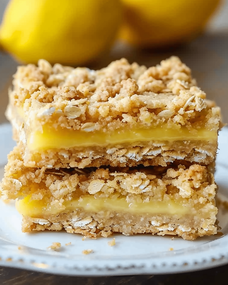 Lemon Oatmeal Crumble Bars