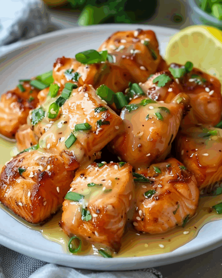 Honey Garlic Salmon Bites
